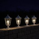 Ver imagem 2 de Kit 4 Balizadores Jardim Muro em Alumínio Luminária Externa Clássica Lente Transparente Dital
