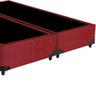 Base Box Casal Bipartido SP Móveis Suede Vinho - 39x138x188 - 7