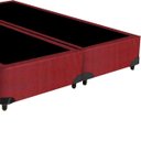 Ver imagem 7 de Base Box Casal Bipartido SP Móveis Suede Vinho - 39x138x188