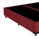 Ver imagem 3 de Base Box Casal Bipartido SP Móveis Suede Vinho - 39x138x188