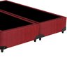 Base Box Casal Bipartido SP Móveis Suede Vinho - 39x138x188 - 2