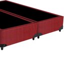 Ver imagem 2 de Base Box Casal Bipartido SP Móveis Suede Vinho - 39x138x188