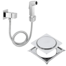 Ralo Banheiro Click Inox 10x10 + Ducha Higienica Cromada:cromado - 1