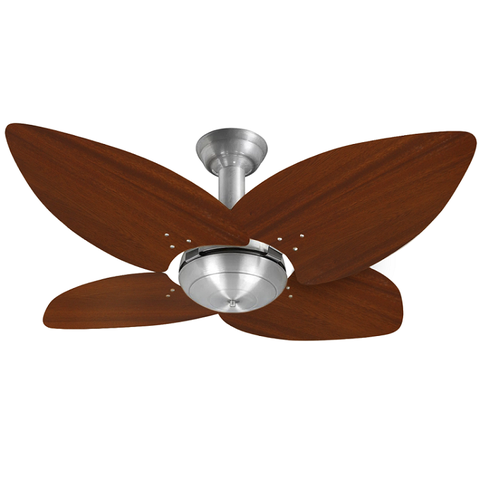 Ventilador de Teto Office Jet Aspen Venti-Delta Escovado 4Pás Rádica Mogno 220V+Controle