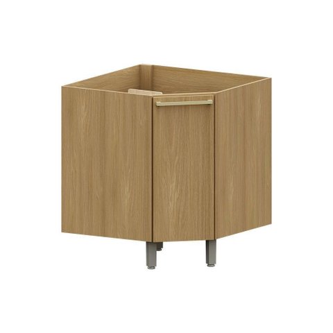 Balcão Diagonal 74cm 1 Pt Elegance Luciane Móveis Freijó/freijó Brasil