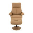 Ver imagem 6 de Poltrona de Massagem Reclinável e Giratória Arizona com Apoio de Pés Pu Caramelo G56 - Gran Belo