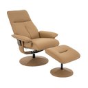 Ver imagem 2 de Poltrona de Massagem Reclinável e Giratória Arizona com Apoio de Pés Pu Caramelo G56 - Gran Belo