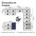 Ver imagem 3 de Armário de Cozinha Completa 270 cm Branco/Azul Vik Madesa 06