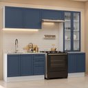 Ver imagem 1 de Armário de Cozinha Completa 270 cm Branco/Azul Vik Madesa 06