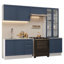 Ver imagem 2 de Armário de Cozinha Completa 270 cm Branco/Azul Vik Madesa 06