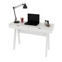 Ver imagem 3 de Escrivaninha Cavalete 120cm com 2 Gavetas Me4128 Branco