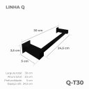 Ver imagem 4 de Porta Toalha Banheiro 30cm Aço Inox 304 Preto Fosco Q-t30pf