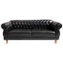 Ver imagem 1 de Sofá Chesterfield Capitone Elisabeth Corano Preto 2,30cm