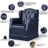 Poltrona de Amamentação e Descanso com Balanço Lucy P04 Sintético Azul Marinho - Mpozenato - 3