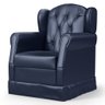 Poltrona de Amamentação e Descanso com Balanço Lucy P04 Sintético Azul Marinho - Mpozenato - 1
