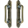Puxador Duplo Colonial Porta Correr Madeira Rústico 220mm Atenas Bronze Antigo - 1