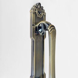 Puxador Duplo Colonial Porta Correr Madeira Rústico 220mm Atenas Bronze Antigo - 2