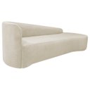Ver imagem 4 de Recamier Curvo Orgânico 180cm 3 Lugares Lado Direito para Sala Estar Bouclé Paris Bege