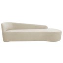Ver imagem 2 de Recamier Curvo Orgânico 180cm 3 Lugares Lado Direito para Sala Estar Bouclé Paris Bege