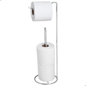 Porta Papel Higiênico Papeleira de Chão Cromado F.arm