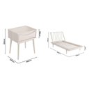 Ver imagem 3 de Cama de Solteiro + 1 Mesa de Cabeceira Nordik Branco/Lavado