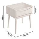 Ver mais imagens de Cama de Solteiro + 1 Mesa de Cabeceira Nordik Branco/Lavado