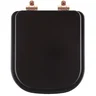 Assento Sanitário Poliéster Soft Close Piano Marrom Fosco para Vaso Deca com Ferragem Rose Gold - 1