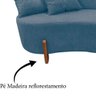 Namoradeira Sofá Feijão Luna Orgânica Linho Azul - 6