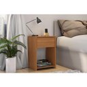 Ver imagem 2 de Mesa de Cabeceira Triunfo 1 Gaveta Cinamomo Fosco - Zanzini
