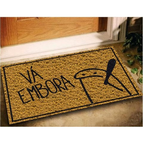 Tapete Capacho Bento Cake 60x40 Vá Embora Casa Entrada Lar