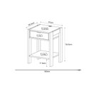 Ver imagem 2 de Mesa Cabeceira Infantil AZ1016 c/ 1 Gaveta Branco/Nogal - Tecno Mobili