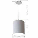 Ver imagem 2 de Lustre Luminária Pendente Vivare Free Lux Pe-4104cz Cúpula em Tecido 15x25cm