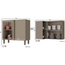Ver imagem 4 de Kit de Cozinha Modulada 14 Peças Connect 1 (5 Armários + 4 Balcões + 1 Paneleiro + 4 Complementos
