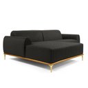 Ver imagem 1 de Sofá com Chaise Lado Esquerdo Cocie 3 Lugares 230cm Preto Acinzentado Linho Sofá Home