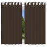 Cortina Blackout com Forro 2 em 1 Voil Marrom com Ilhos - 280x160cm - 1
