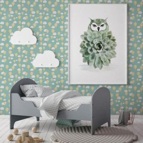 Papel de Parede Infantil Balão Amarelo