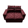 Conjunto de Sofá 3 e 2 Lugares Retrátil e Reclinável 2.00x1.50m Cama Inbox Smal Suede Vinho - 5