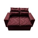 Ver imagem 5 de Conjunto de Sofá 3 e 2 Lugares Retrátil e Reclinável 2.00x1.50m Cama Inbox Smal Suede Vinho