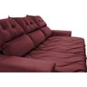Conjunto de Sofá 3 e 2 Lugares Retrátil e Reclinável 2.00x1.50m Cama Inbox Smal Suede Vinho - 4