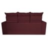 Conjunto de Sofá 3 e 2 Lugares Retrátil e Reclinável 2.00x1.50m Cama Inbox Smal Suede Vinho - 6