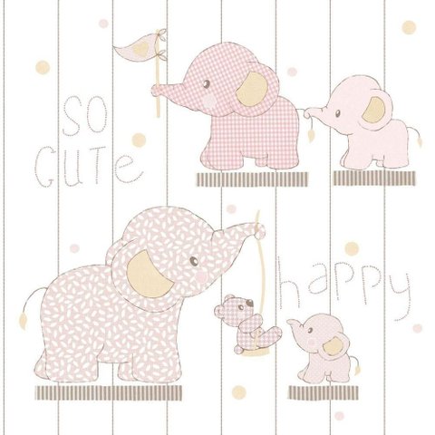 Papel de Parede Mondo Baby Elephant 13022 - Rolo 10m X 0,53m