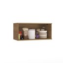 Ver imagem 3 de Armário Aéreo Celeste Kappesberg 100% Mdf 1 Porta Basculante Nogueira 80cm