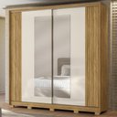 Ver imagem 2 de Guarda Roupa Casal 230cm 2 Portas Dulla Freijó/Off Z17 - Mpozenato