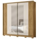 Ver imagem 1 de Guarda Roupa Casal 230cm 2 Portas Dulla Freijó/Off Z17 - Mpozenato