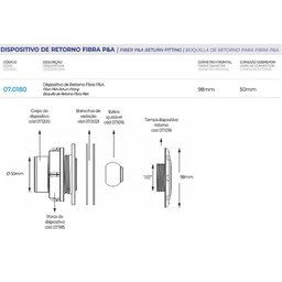Bico Retorno para Piscina de Fibra Brustec Fabricado em Plástico Abs - 3