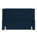 Ver mais imagens de Cabeceira e Calçadeira Báu King Size Atena 195cm Capitonê Veludo Azul Marinho - Desk Design