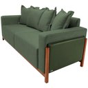 Ver imagem 4 de Sofá 03 Lugares 198cm Khali B04 Linho Verde Couríssimo Verde - Lyam