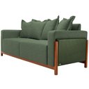 Ver imagem 2 de Sofá 03 Lugares 198cm Khali B04 Linho Verde Couríssimo Verde - Lyam