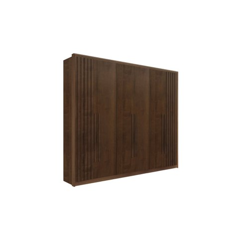 Guarda Roupa Casal 6 Portas 6 Gavetas 100% MDF Anápolis Ripado Montagem Inteligente - Valverde: New 