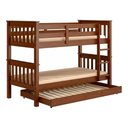Ver imagem 1 de Beliche Madeira Maciça com Cama Auxiliar 730x715ea Castanho Acetinado Marjori